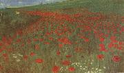 Merse, Pal Szinyei A Field of Poppies France oil painting reproduction